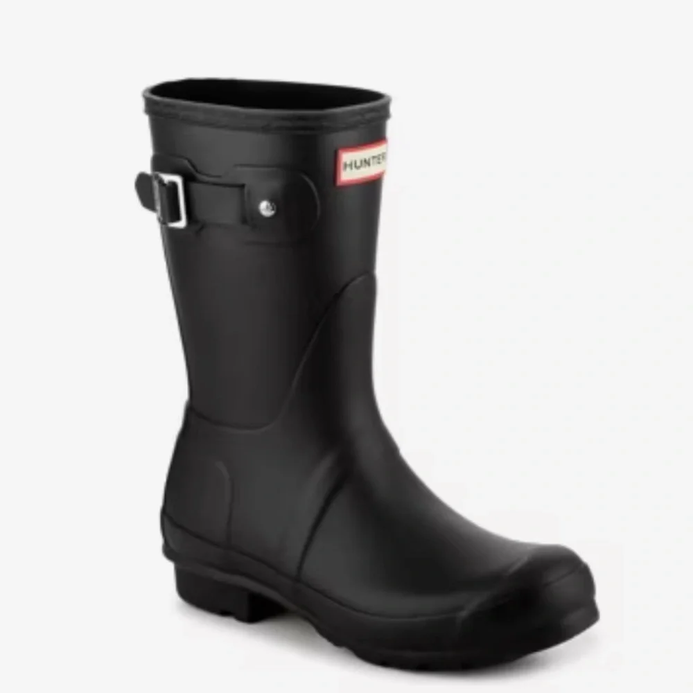 HUNTER Original Short Matte Rain Boot - Women's Size 8 Black